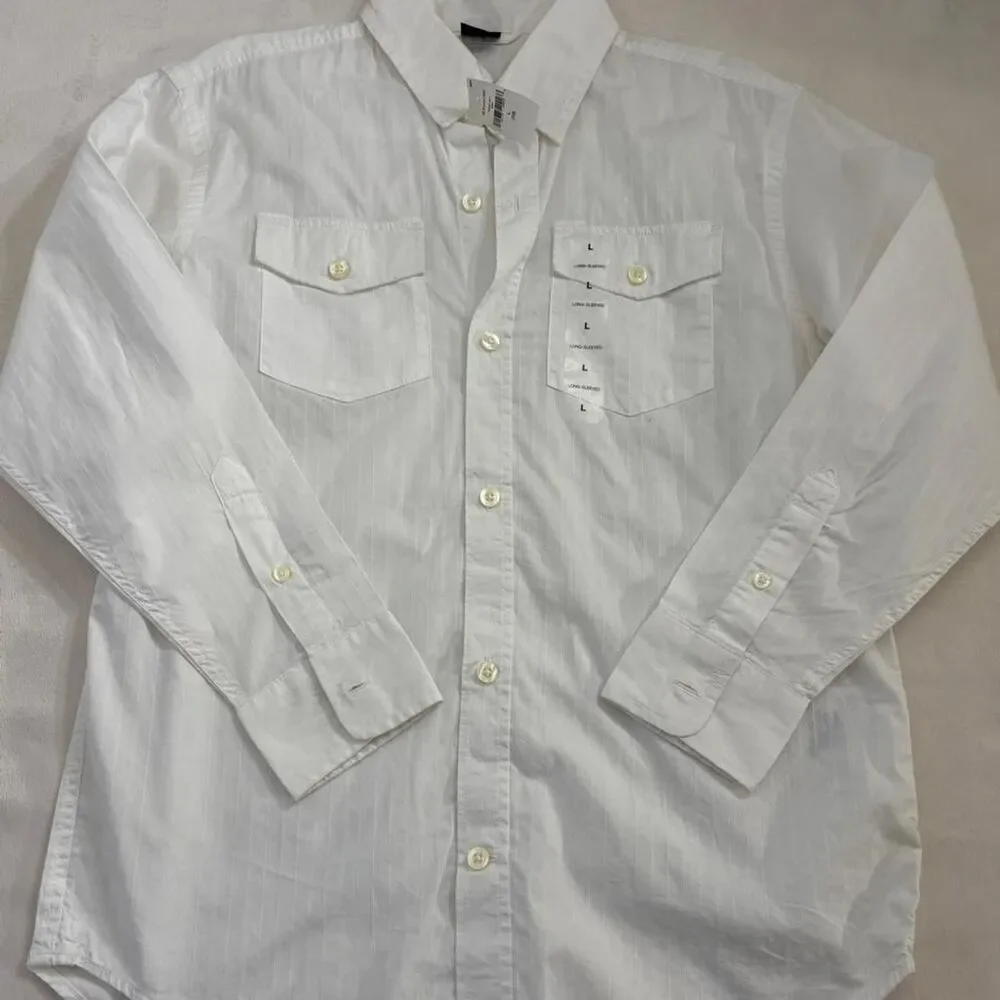 GAP Kids White Button-Up Shirt | Casual Classic | NWT | Size Large (10)